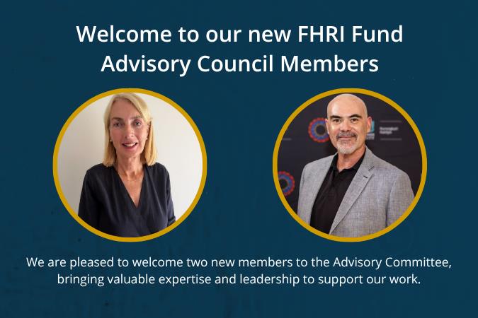 A graphic to welcome two new AC members.