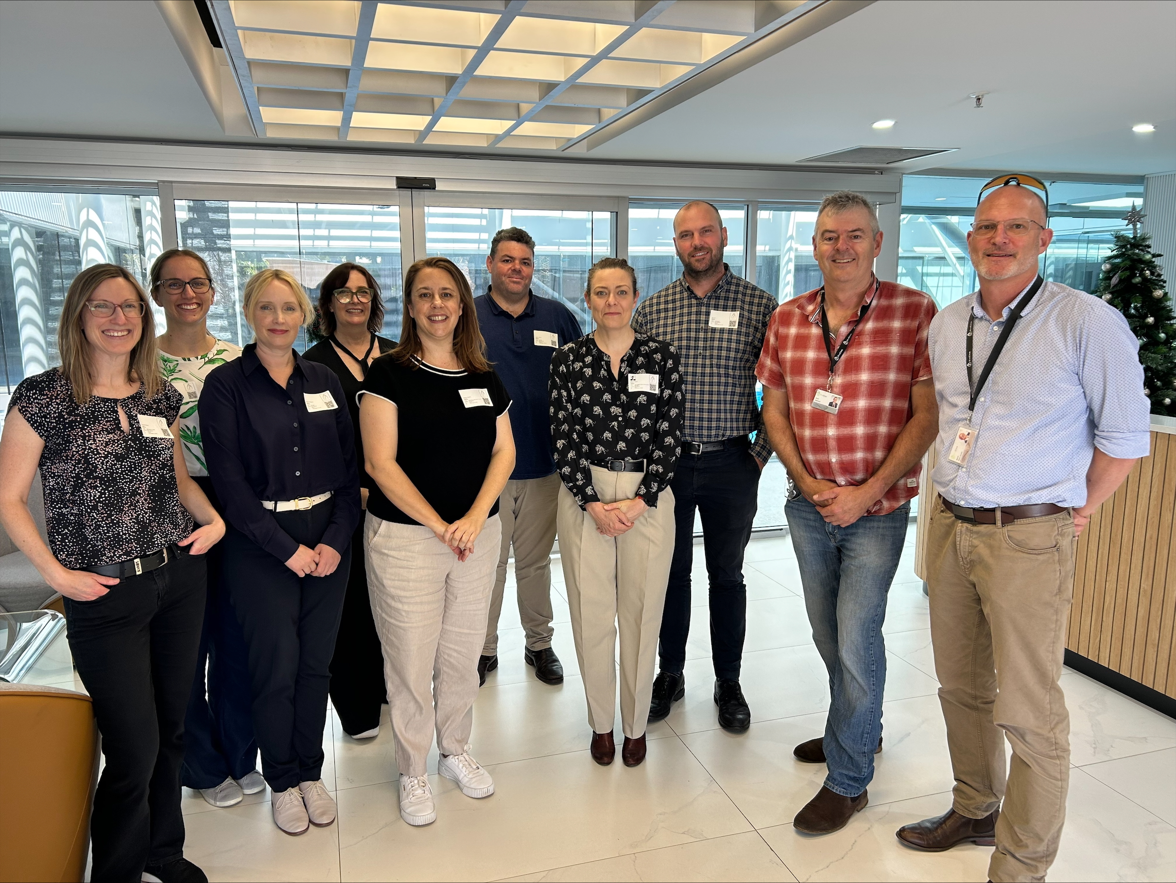 OMRI staff with BioCina staff.