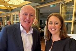 Dr Stacey Waters and MInister Dawson at May Open Day Head and shoulders